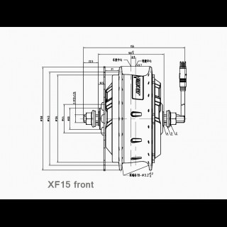 Мотор-колесо для велосипеда 500W MXUS XF15F переднє